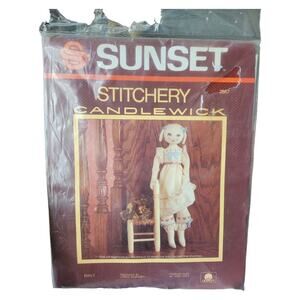 Vintage Sunset Stitchery Candlewick Emily Doll Kit Lorna McRoden 18" 2867 NOS